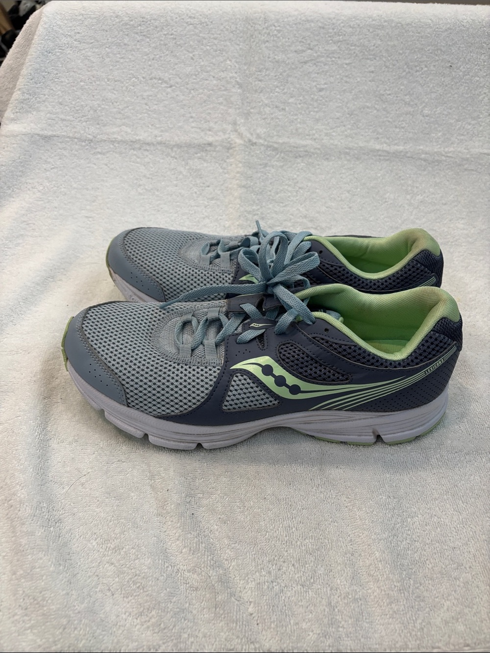 Saucony Women’s Light Blue & Lime Accent Sneakers